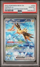 2023 POKEMON MEW EN-151 SPECIAL ILLUSTRATION RARE #202 ZAPDOS EX PSA 10