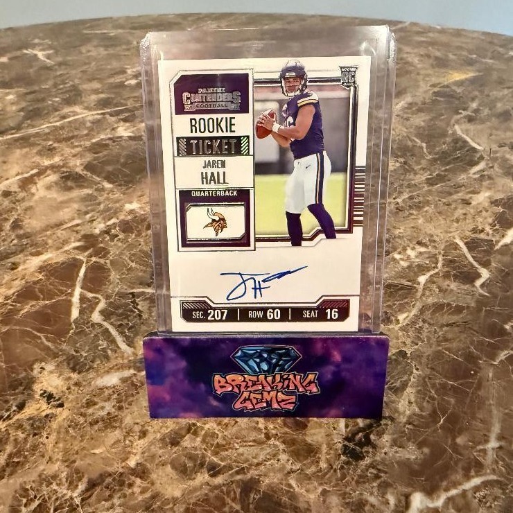 Jaren Hall 2023 Panini Contenders Rookie Ticket Auto RC Football Card #116