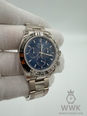 10/2025 | Rolex Daytona | Ref 126509 | White Gold Blue Dial | Full