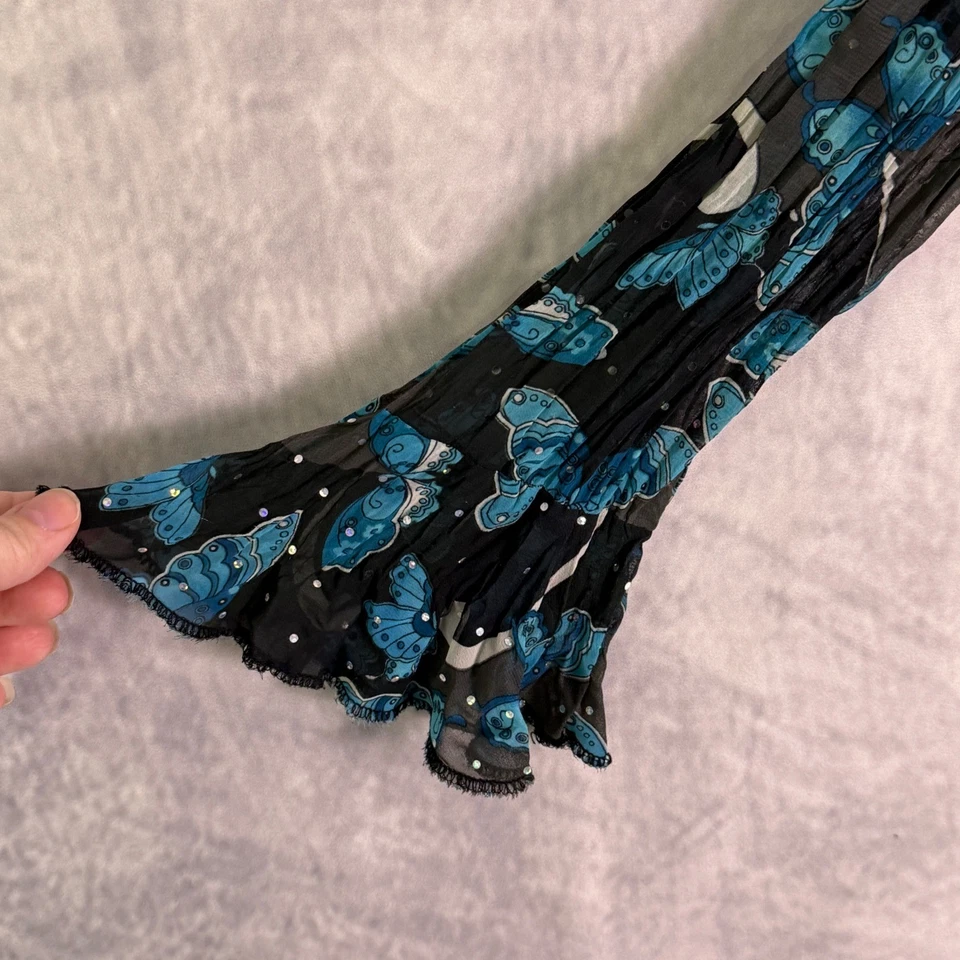 Top Mariposa De Colección Y2K Talla L Transparente Manga Larga Salir Capricho Hada Grunge Foto 4 de 4