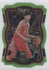 2017-18 Panini Select Premier Level Neon Green Die-Cut Prizm 10/65 Zhou Qi 0fo5