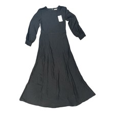 HENCE STUDIO Black Long Sleeve Maxi Dress With Cutout Detail Size M NWT $178