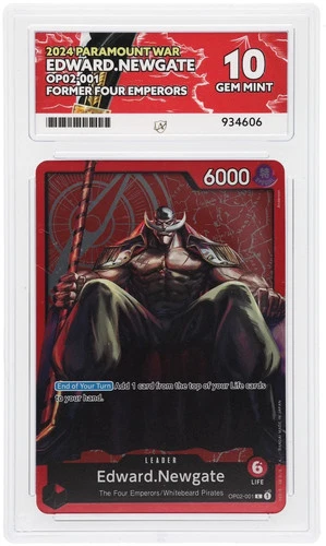 One Piece Edward Newgate Former Four Emperors OP02-001 Ace 10 Pop 4 10 Subgrades