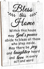 House Warming Gifts New Home Bless This Home Wall Decor House Blessing Plaque Fa