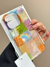 Holographic Spliced Phone Case With Strap For Galaxy A23 5G