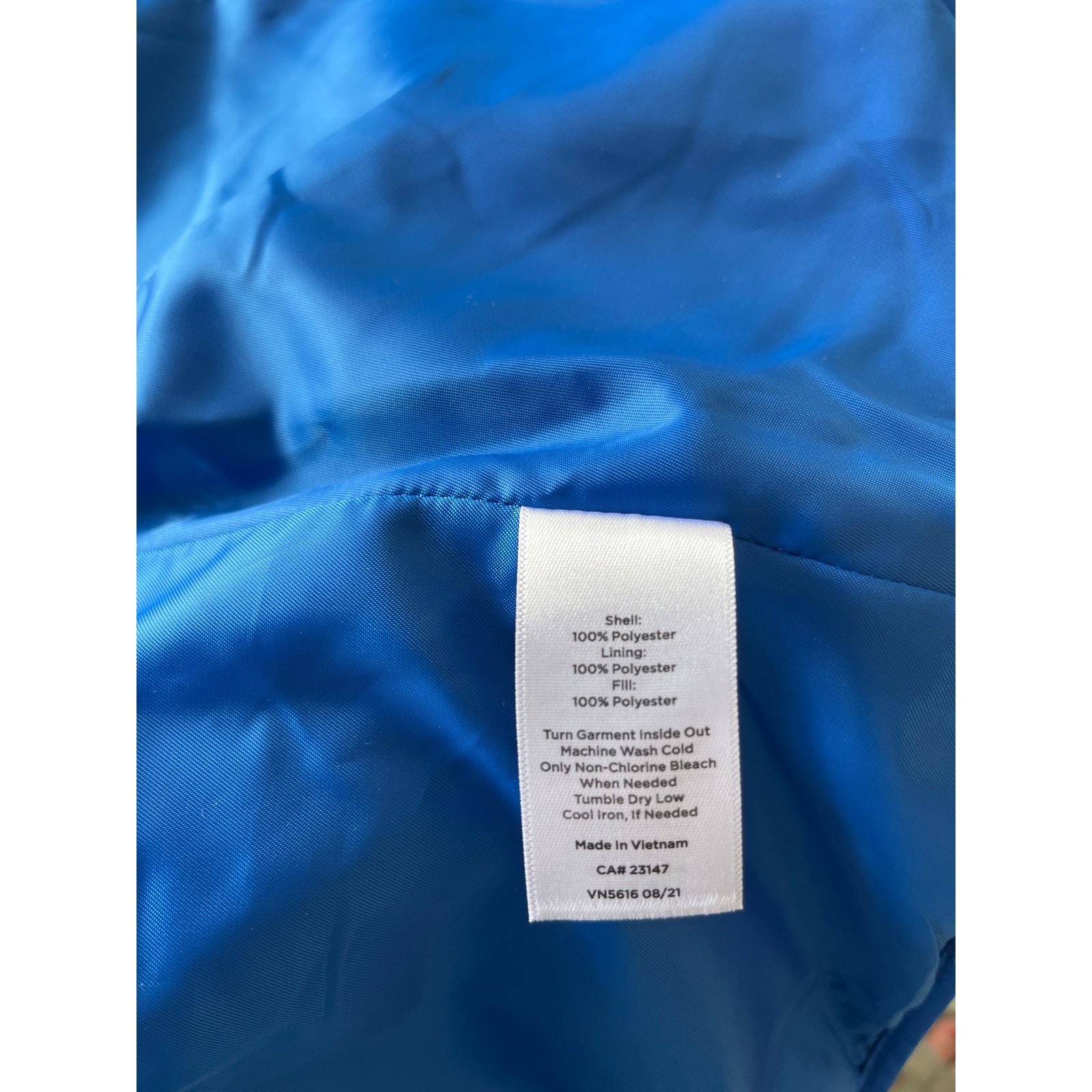 Talbots Button Down Blue Polyester Jacket Women's… - image 7