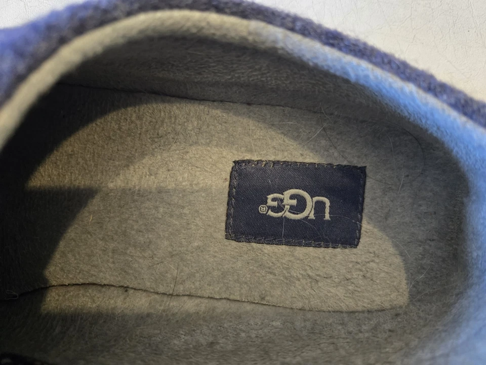 Chinelos UGG Samvitt Masculino Tamanho 11 Lã Azul Polartec Isolado Sola Dura  - Imagem 2 de 4