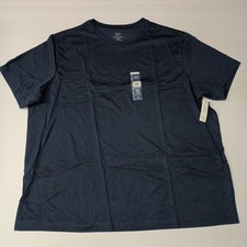 George Men's T-Shirt Short Sleeve Size 3XL XXXL Navy Blue Moisture Wicking