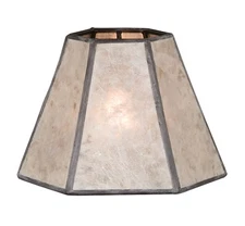 B&P Lamp Supply Mica Panel, Mini Hexagon Shade, 3"(T) X 6"(B) X 4.25"(H)