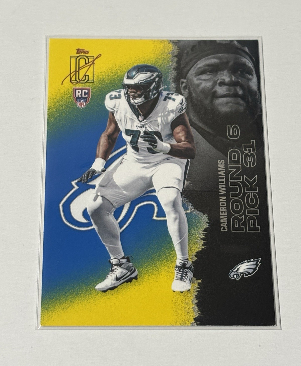 Topps Signature Class 2025 Cameron Williams Eagles Rookie Round 6 Pick 31 #203