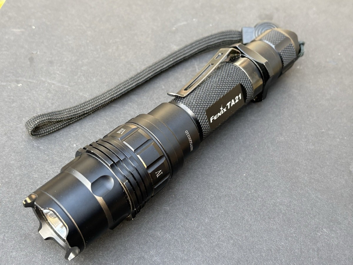 Fenix TA21 Tactical LED Flashlight 12 Mode Rotary Switch 18650 / 2