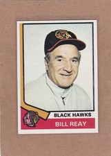 1974-75 TOPPS HOCKEY BILLY REAY #204 BLACK HAWKS EXMT *A45580