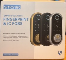 SMONET Smart Lock with Fingerprint Keypad Bluetooth Keyless Entry Deadbolt New