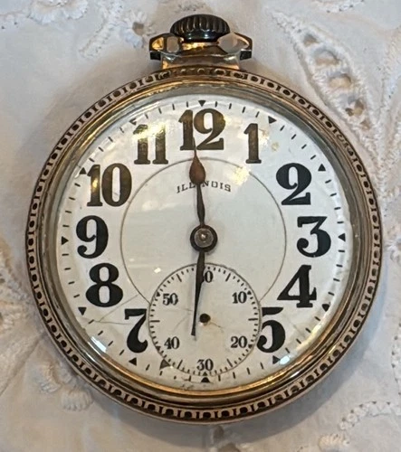 Antique 1923 Illinois Bunn Special 10K Gold Filled 21 Ruby Jewel Pocket Watch