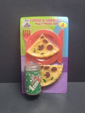 Rare Chuck E Cheese Play Food Set 2007 -Pizza Soda New On Card