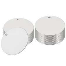 30 Pcs Metal Stamping Blanks, 40mm Round Stamping Name Tags Stainless Steel