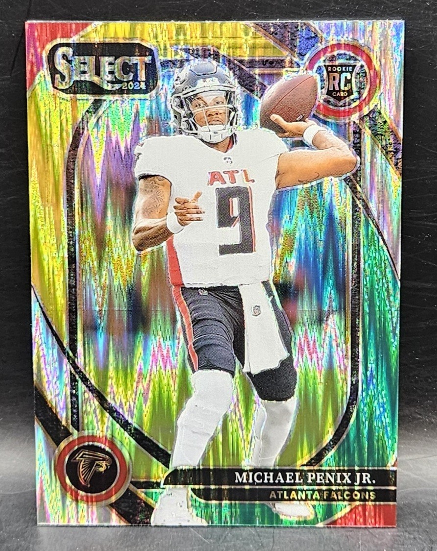 2024 Panini Select Club Level Michael Penix Jr. #235 Green & Yellow Shock (RC)