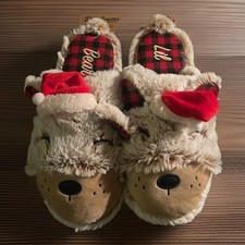 Dearfoams Cozy Comfort Matching Family Lil Bear Slippers Size W-11/12 M-9/10 NEW