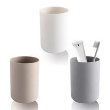 3 PCS Bathroom Tumbler Cup Toothbrush Holder Unbreakable Drinking Cups  Plas...