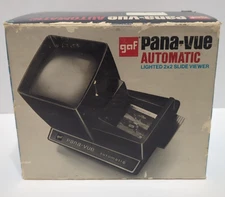 Gaf Pana-Vue Automatic Lighted 2x2 Slide Viewer VINTAGE Untested in Original Box