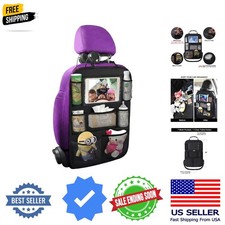 Backseat Car Organizer Mats Back Seat Organizers and Storage Bag with Touch S...