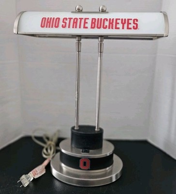 Vintage JC Penny Ohio State Buckeyes Nickel Finished Desk Lamp