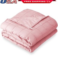 Weighted Blanket 10lb Cotton Breathable Glass Beads Anxiety Relief Sleep Aid New