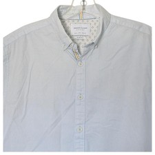 Denim  Flower Ricky Singh Shirt Mens Large Slim Fit Button Down Short Sleeve