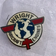 WW2 WWII US aircraft manufacturer Curtiss Wright large overall size Metal Badge