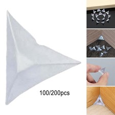 100/200pcs Transparent Dust Corners for Stairs, Decorative Triangle Stair Dust