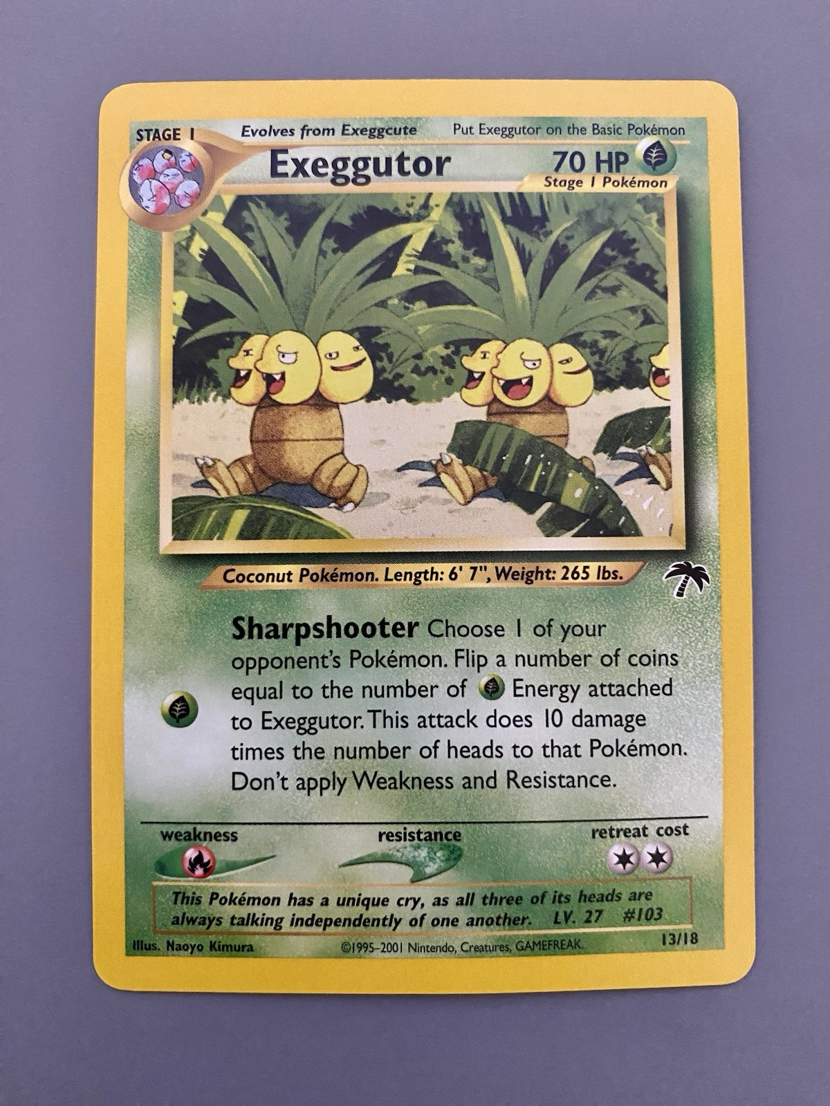 Exeggutor 13/18 Southern Islands Rare Vintage Pokemon Card - NM