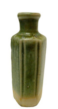 VINTAGE AUSTRALIAN POTTERY CELADON GLAZE GREEN SMALL CERAMIC BOTTLE VASE
