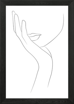 Abstrakt denkende Frauen Gerahmtes Wandbild Poster Leinwanddruck Bild