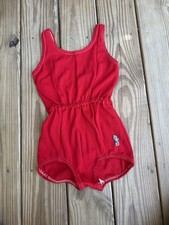Vintage 60s Retro Swimsuit Mod One Piece Pin-Up Bombshell Bathing Suit Red Small