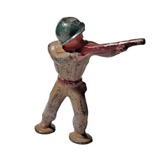 B245 Barclay Podfoot Toy Soldier Marksman Vintage Antique Dimestore Pod Foot
