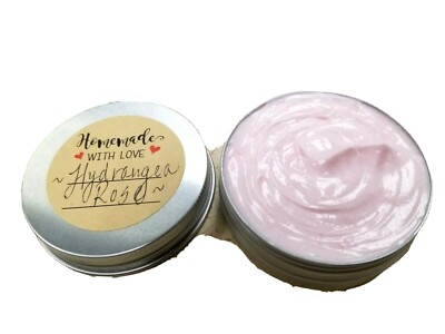 Hydrangea Rose Hand & Body Butter Natural Whipped 2.5 oz tin - Alluring Scent!