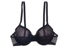 NWT Cuup Bra34D The Demi Mesh Black