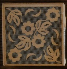 Stampendous Fun Stamps White Lace Flower Floral Texture Square Rubber Stamp