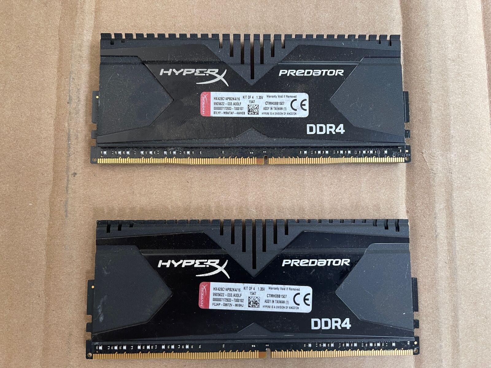 Resoneer Classificatie Dosering KINGSTON HYPERX PREDATOR 8GB (2X4GB) DDR4 HX428C14PB2K4/16 RAM MEMORY /  i7-5 | eBay