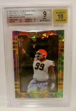 JORDAN DAVIS TRUE 1/1 10 AUTO 9 MINT BECKETT GRADING FOOTBALL SUPER GLOW 2023