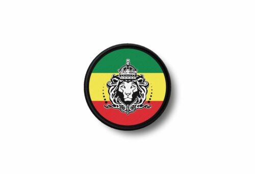 Patch badge embroidered border printed morale lion biker rasta iron on reggae r3 - Photo 1 sur 1