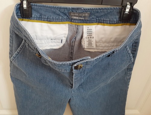 Dockers Collection Shorts Womens Mid Rise Curvy Blue Denim Bermuda Size 8 - Picture 6 of 10