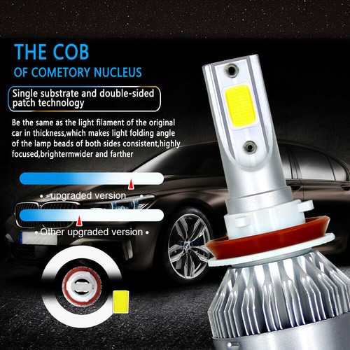 For GMC Terrain 2010-2015 - 6X Front LED Headlight Hi/Lo + Fog Light Bulbs 8000K - Picture 6 of 12