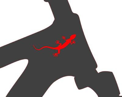 Echse Gecko Eidechse Bike Fahrrad MTB Aufkleber Sticker Set 2 Stk. #001