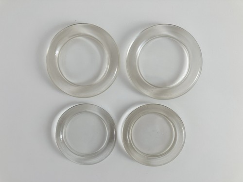 Vintage Untersetzer Teller Kerzenhalter Glas brutalist massiv 1970er Jahre - Bild 3 von 10