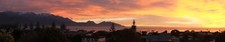 Landscape dusk water mountains new zealand multiple Custom Gaming Mat Desk