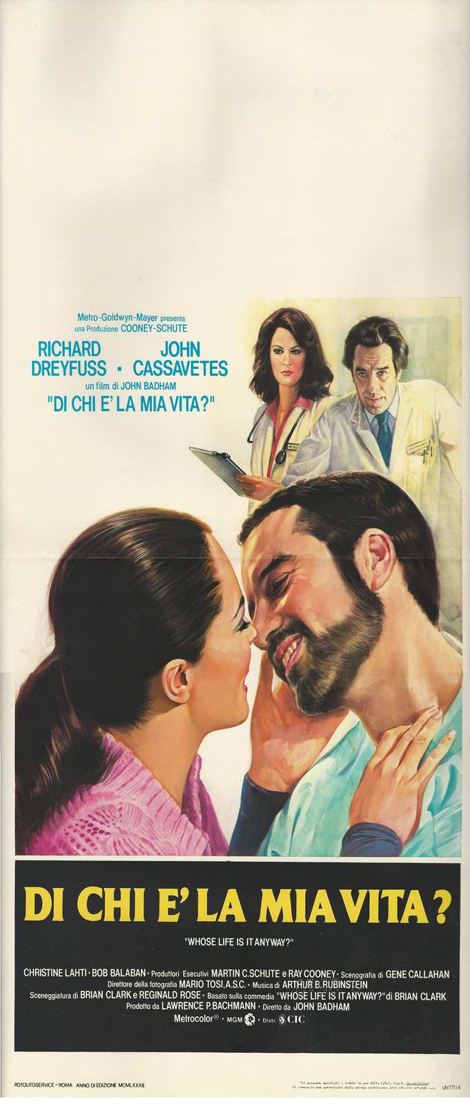 Locandina originale film Di chi è la mia vita? (1981) - Regia di John Badham
