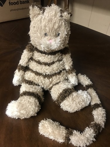 Jellycat BUNGLIE KITTY CAT Stripes Tan 