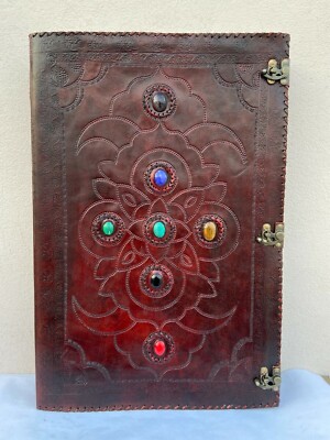 22x14 Premium XXX-Large Leather Handmade Seven Stone Journal Unlined Sketchbook