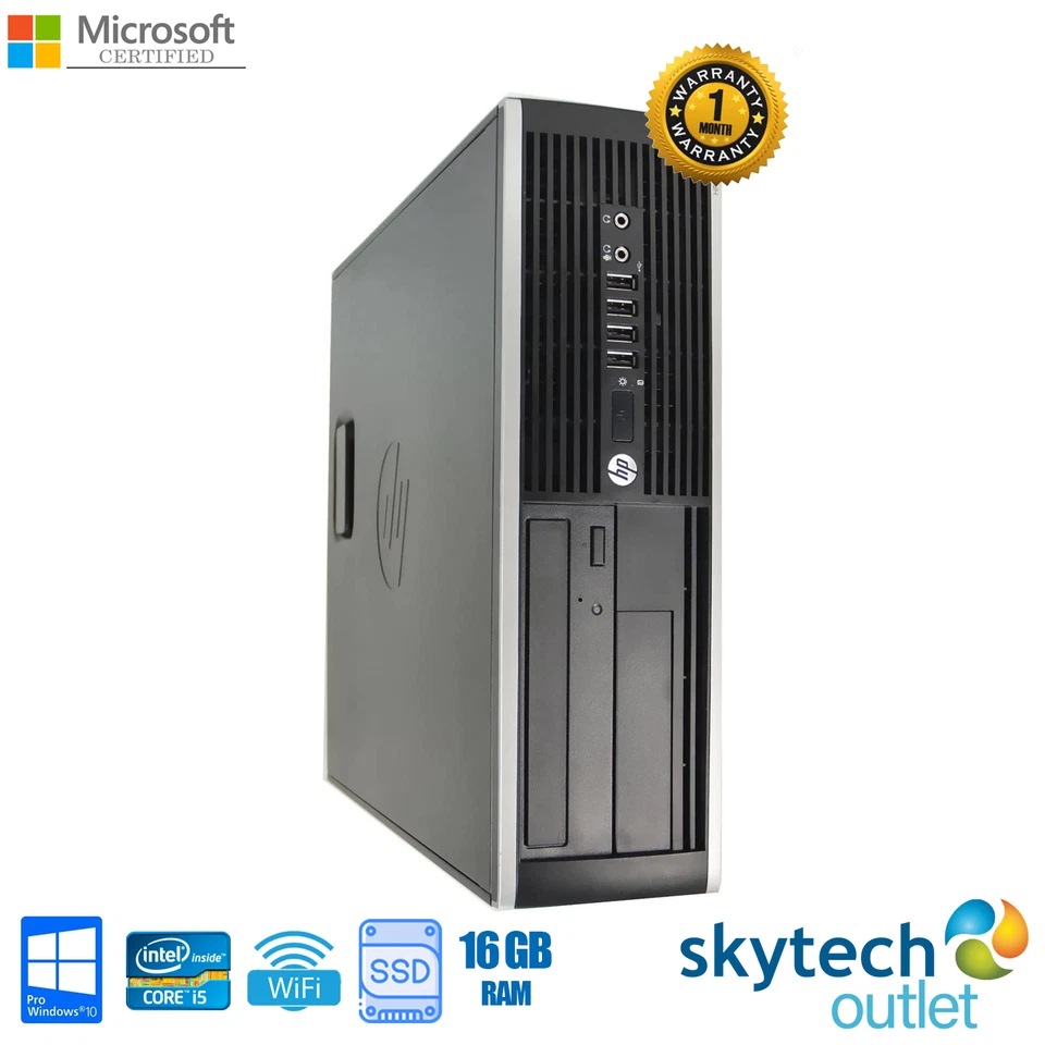 Fast HP Elite Quad Core i5 3.10GHz 16GB RAM 256GB SSD WiFi Windows 10 SFF - Image 2 of 4